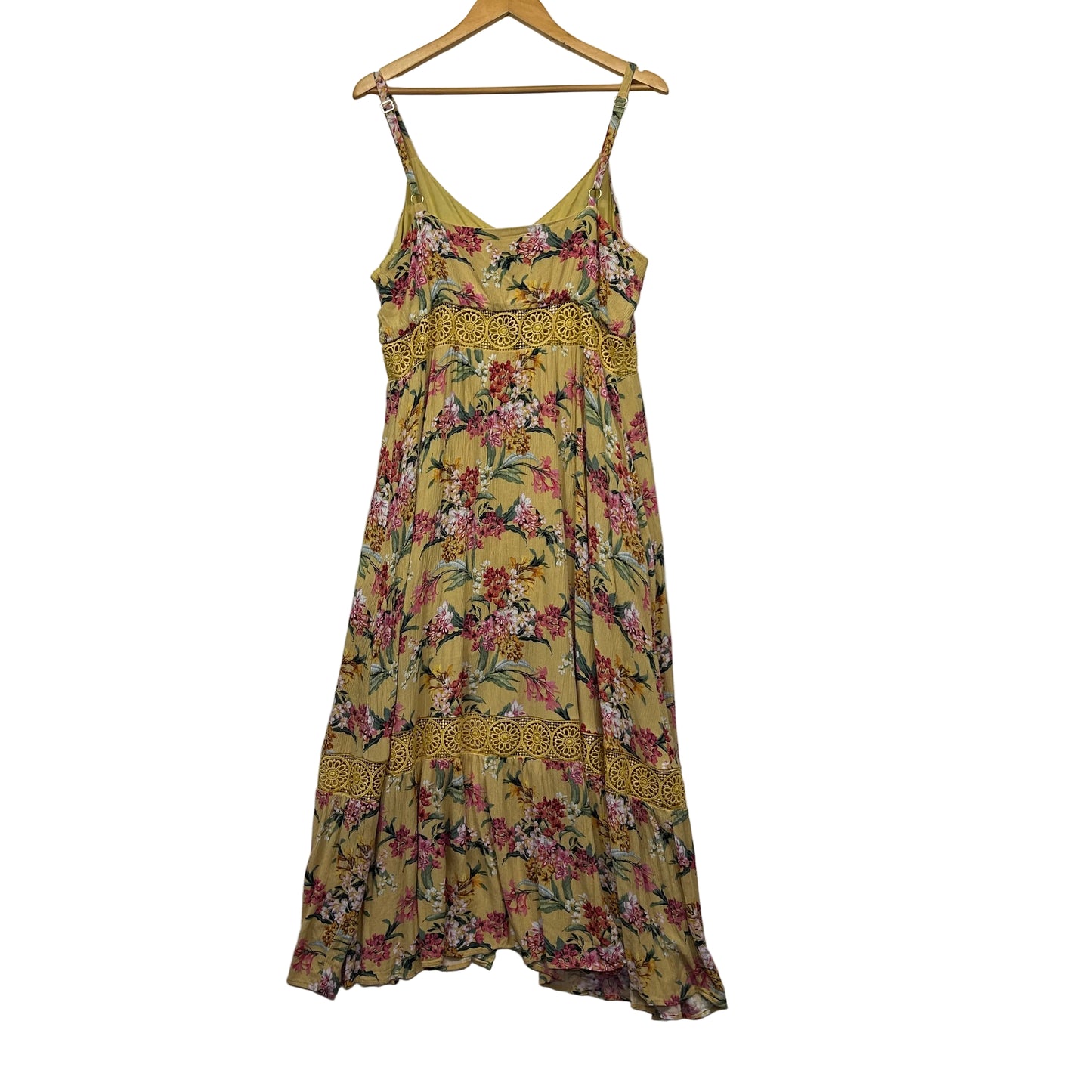 Lily Loves Yellow Floral Maxi Dress - Size 18