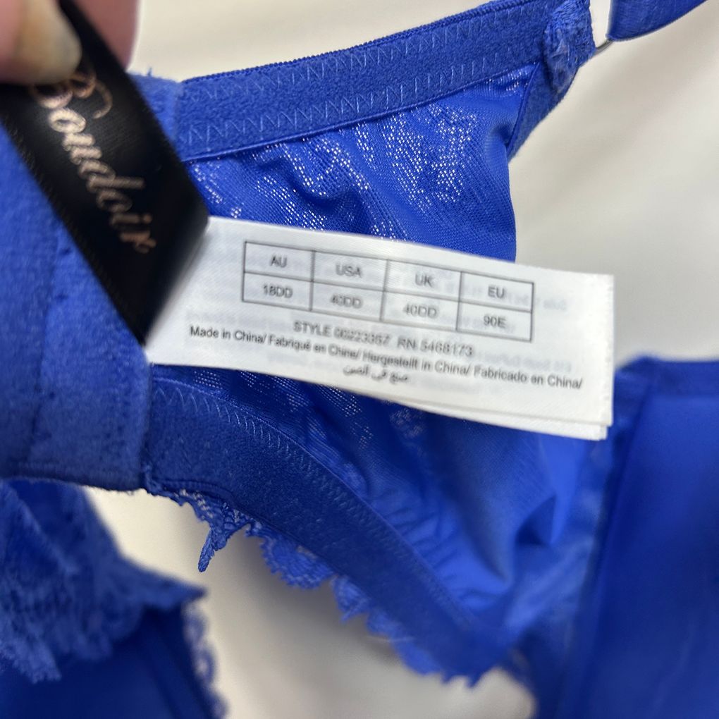 City Chic Blue Daisy Bra - Size 16DD