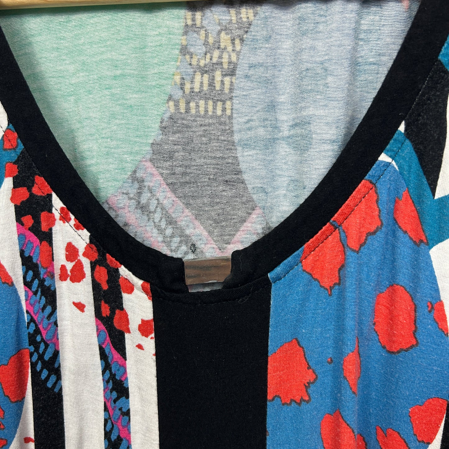 Virtuelle Multicoloured Abstract Print Dress - Size 16/Small