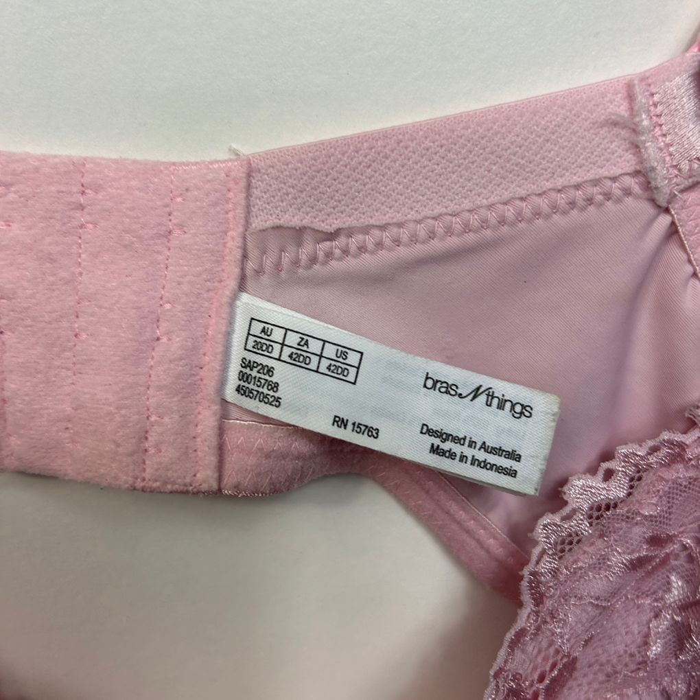 Bras N Things Pink Bra - Size 20DD