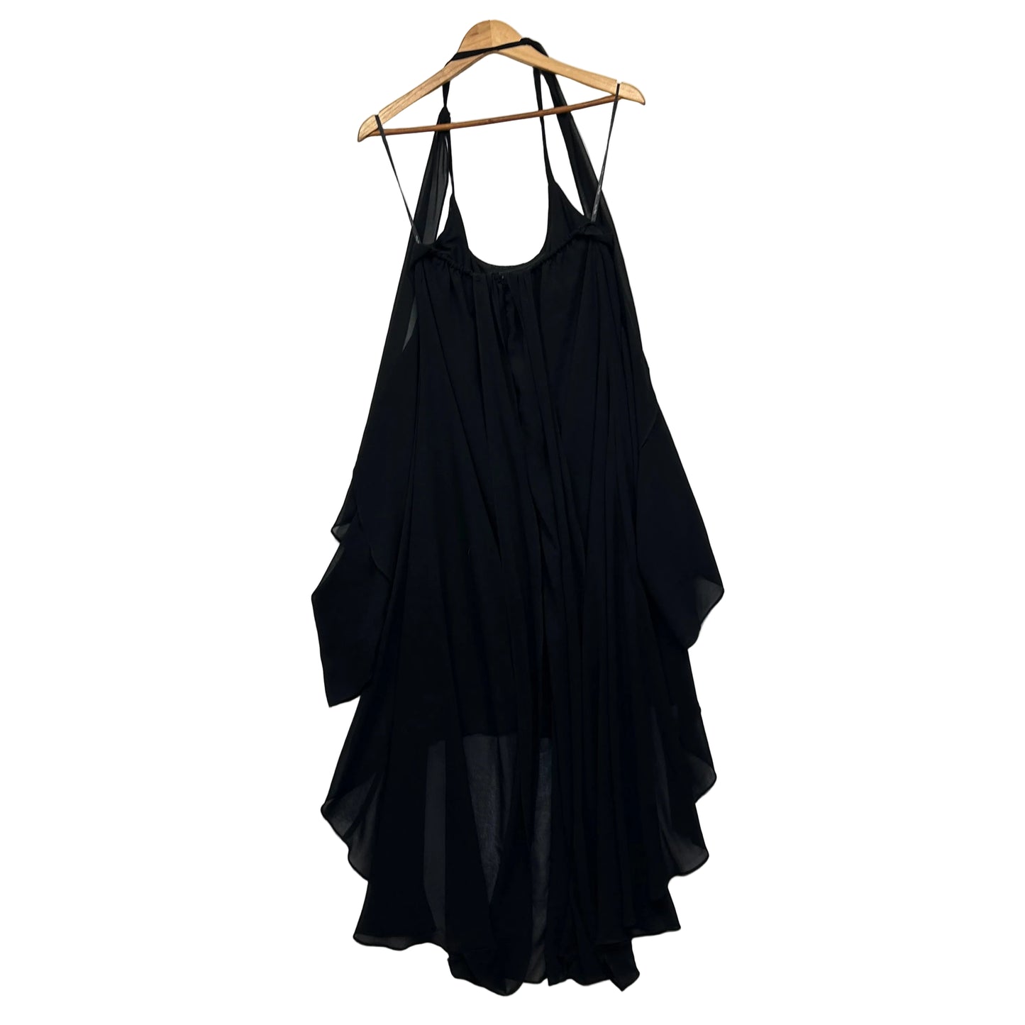 City Chic Black Sheer Overlay Cocktail Evening Dress - 18/M