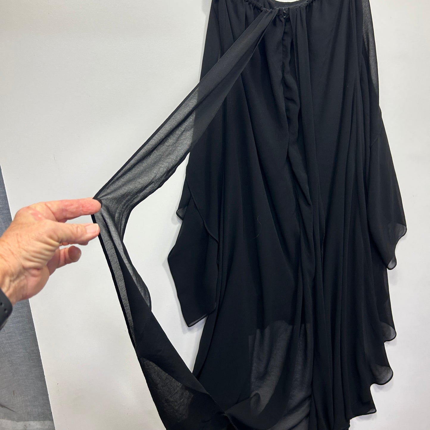 City Chic Black Sheer Overlay Cocktail Evening Dress - 18/M