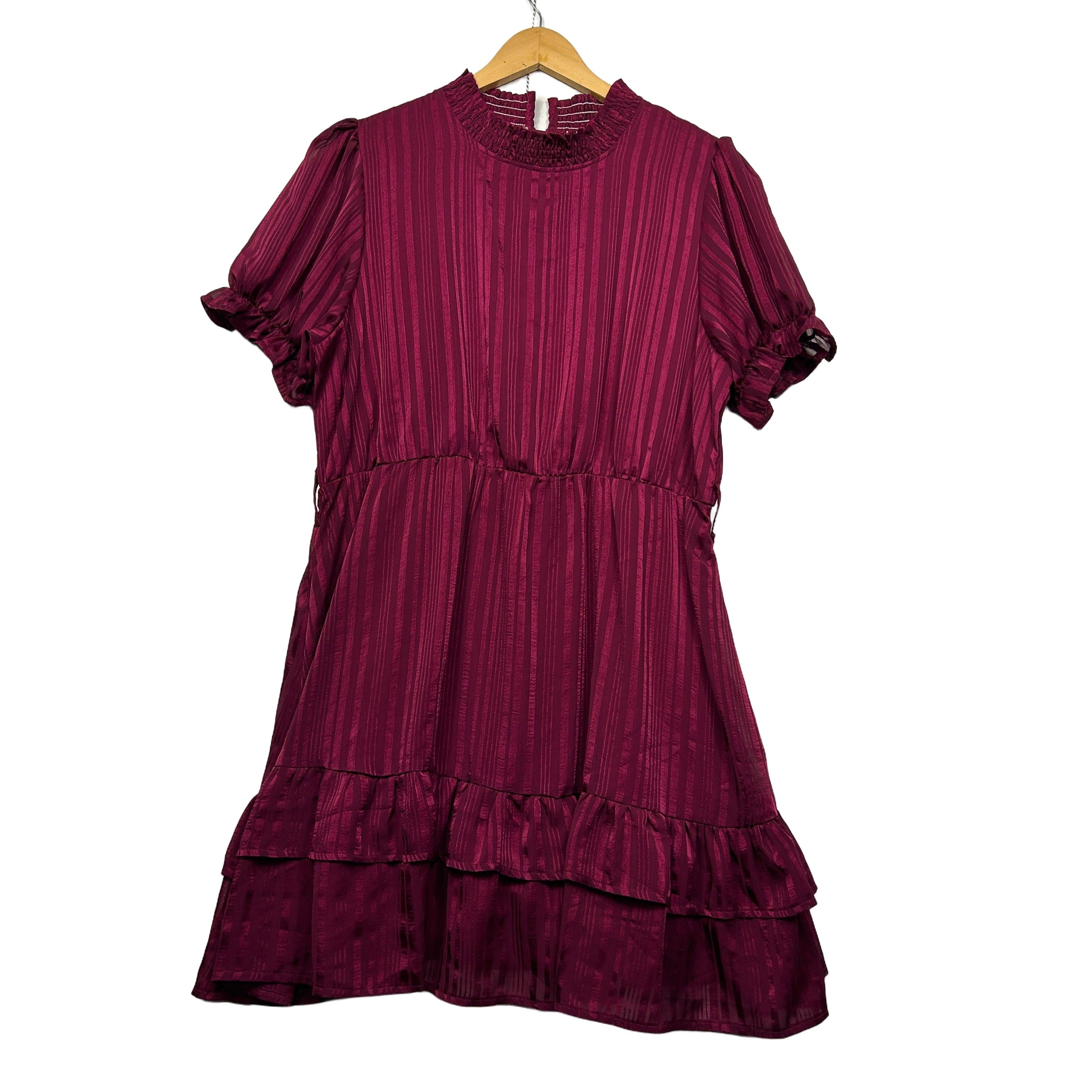 You+All Magenta Hi Neck Dress - Size 20