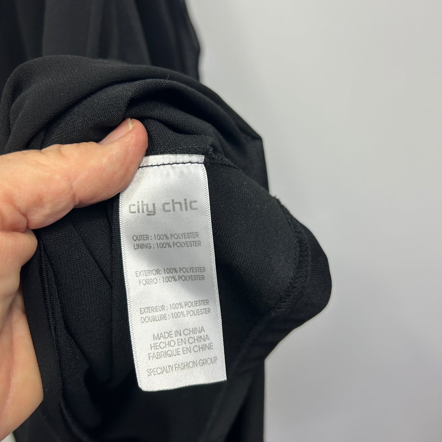 City Chic Black Sheer Overlay Cocktail Evening Dress - 18/M