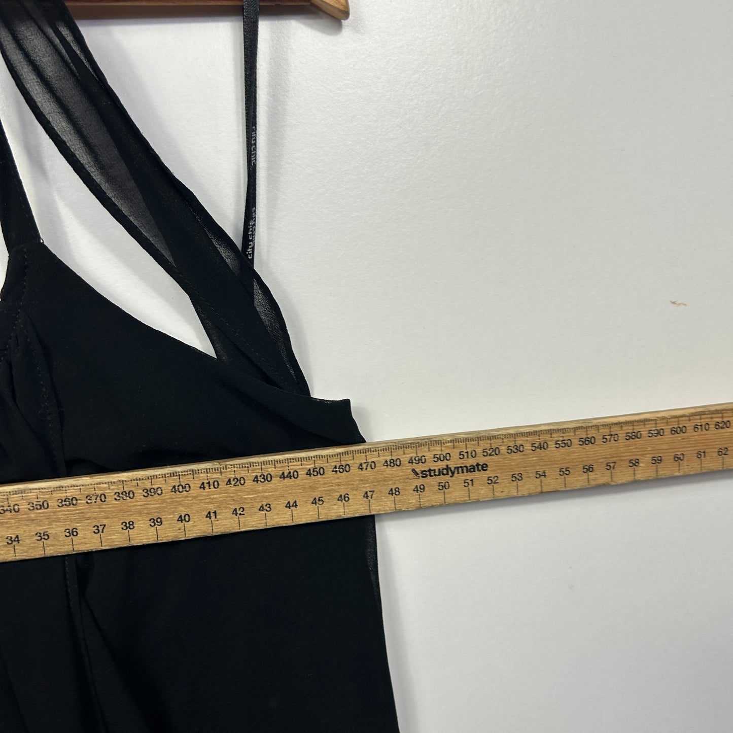 City Chic Black Sheer Overlay Cocktail Evening Dress - 18/M