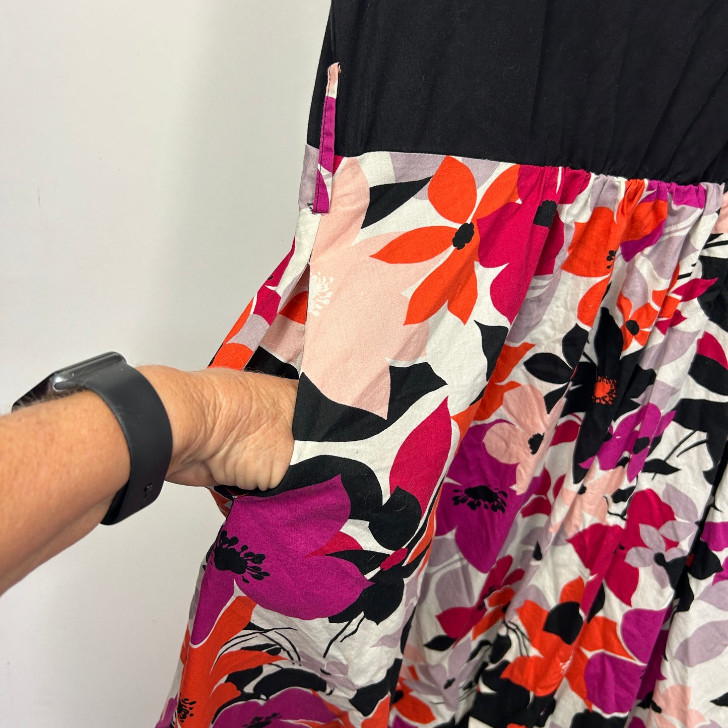 City Chic Multicoloured Floral Dress - Size 18/M