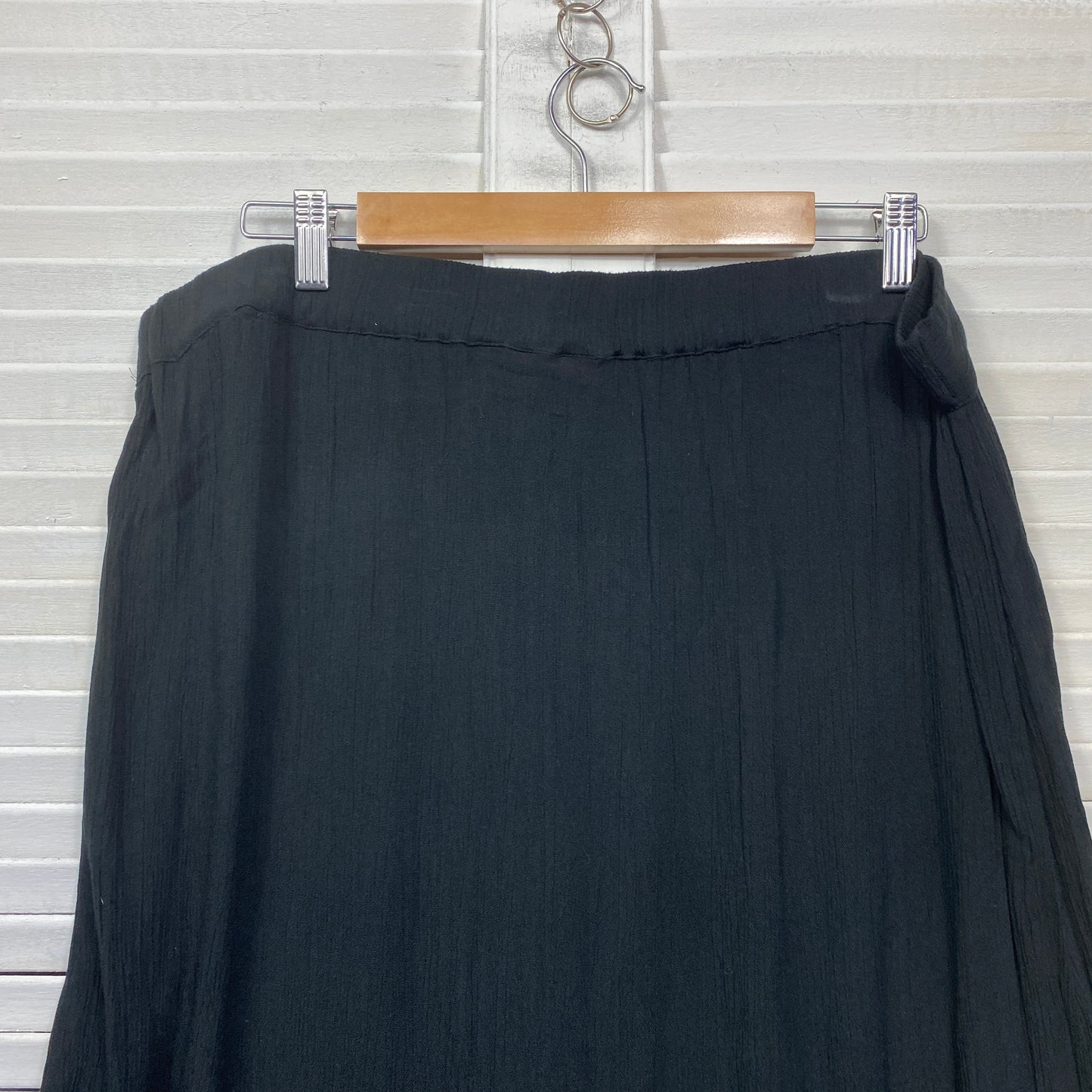 Millers Maxi Skirt Size 14 Black Embroidered Long