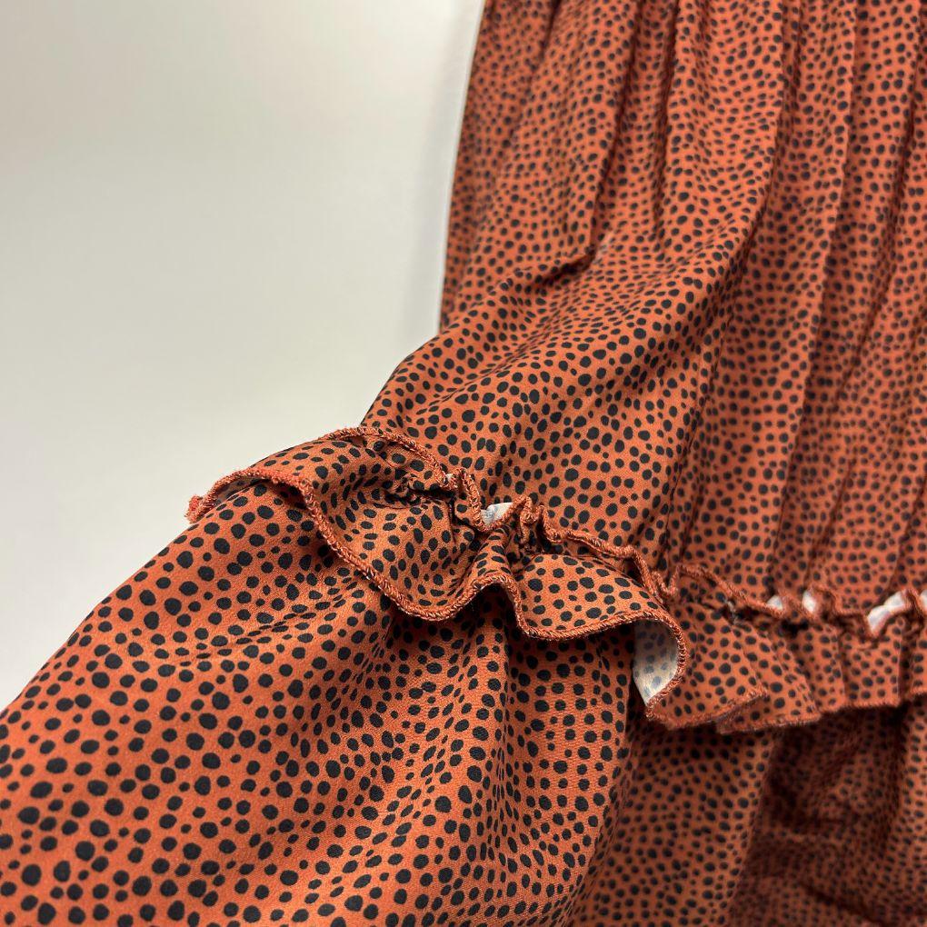 You+All Brown Spotted Tiered Dress - Size 22