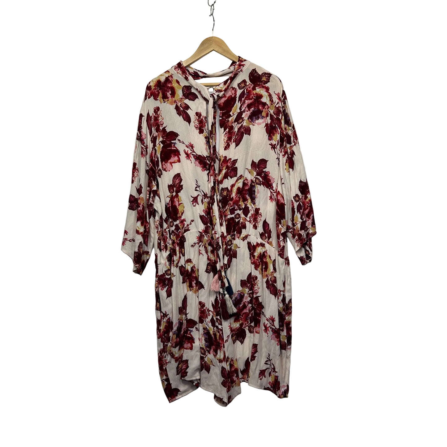 City Chic Floral Long Sleeve Playsuit - Size 22/XL