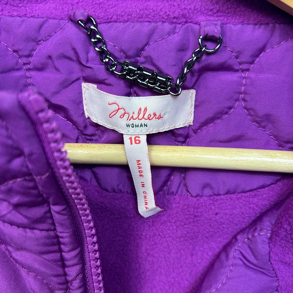 Millers Purple Puffer Vest - Size 16