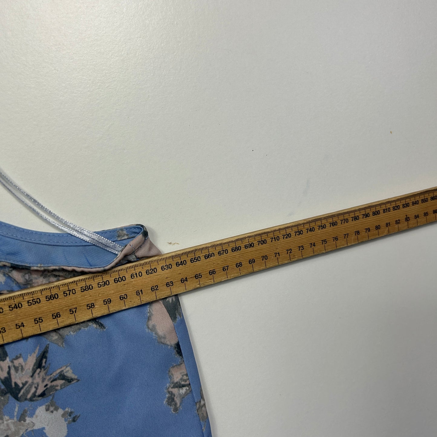 Blue Floral High Neck Sleeveless Top - 20