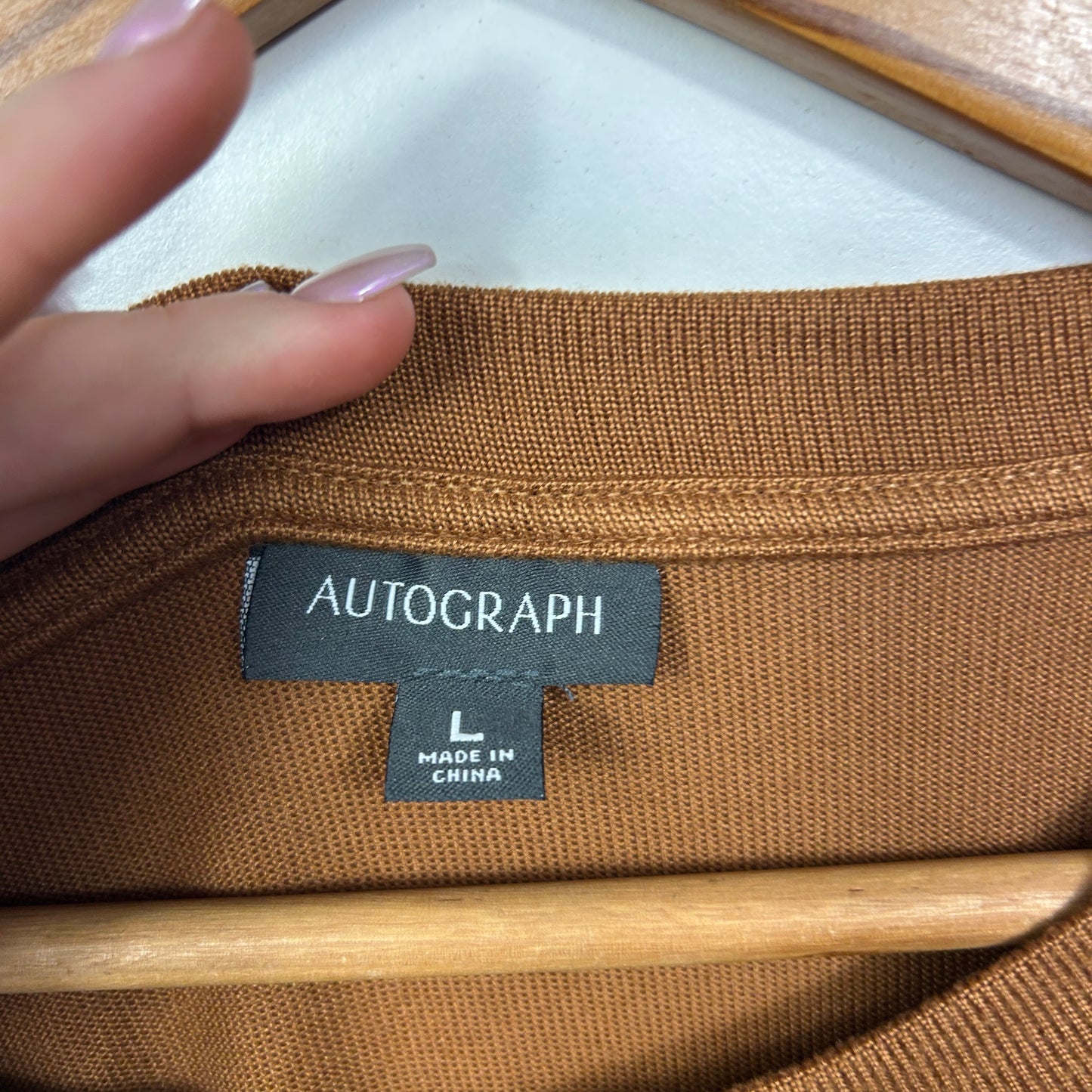 Autograph Camel Brown Long Sleeve Top - Size 20/L