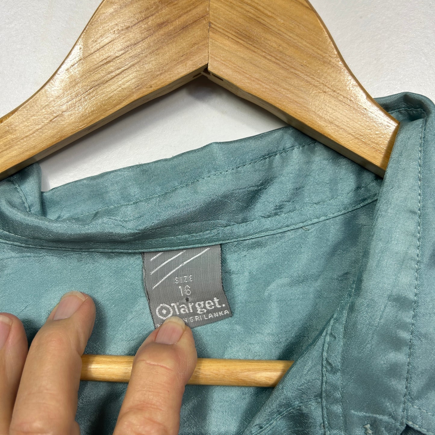 Vintage Target Green Short Sleeve Button Up Shirt - Size 18