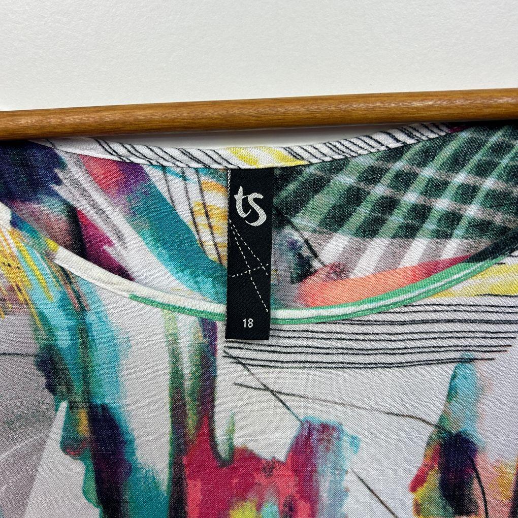 Taking Shape Multicoloured Top - Size 18