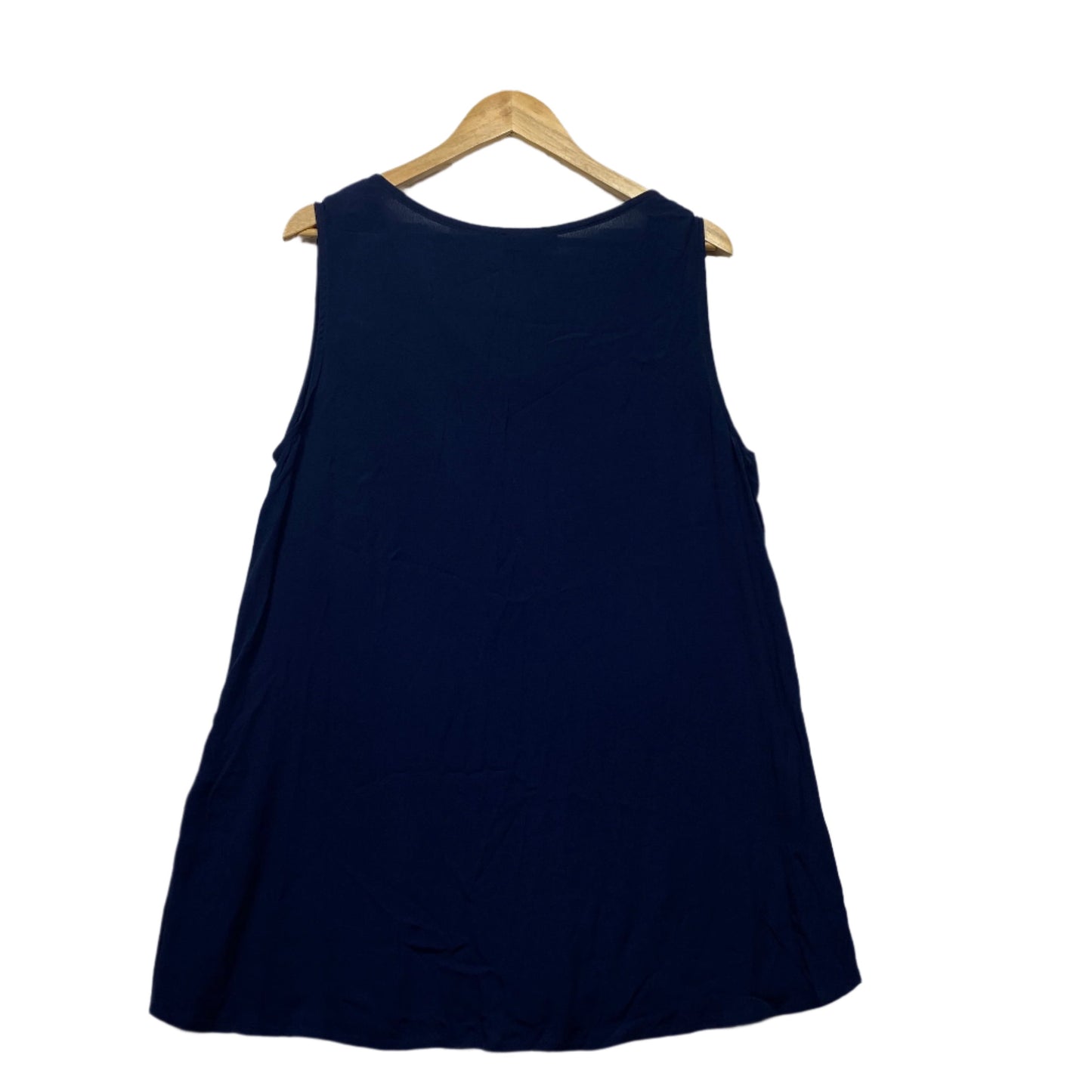 Autograph Top Size 14 Navy Sleeveless Viscose