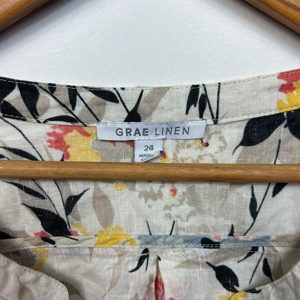 Suzanne Grae Linen Multicoloured Linen Top - Size 24