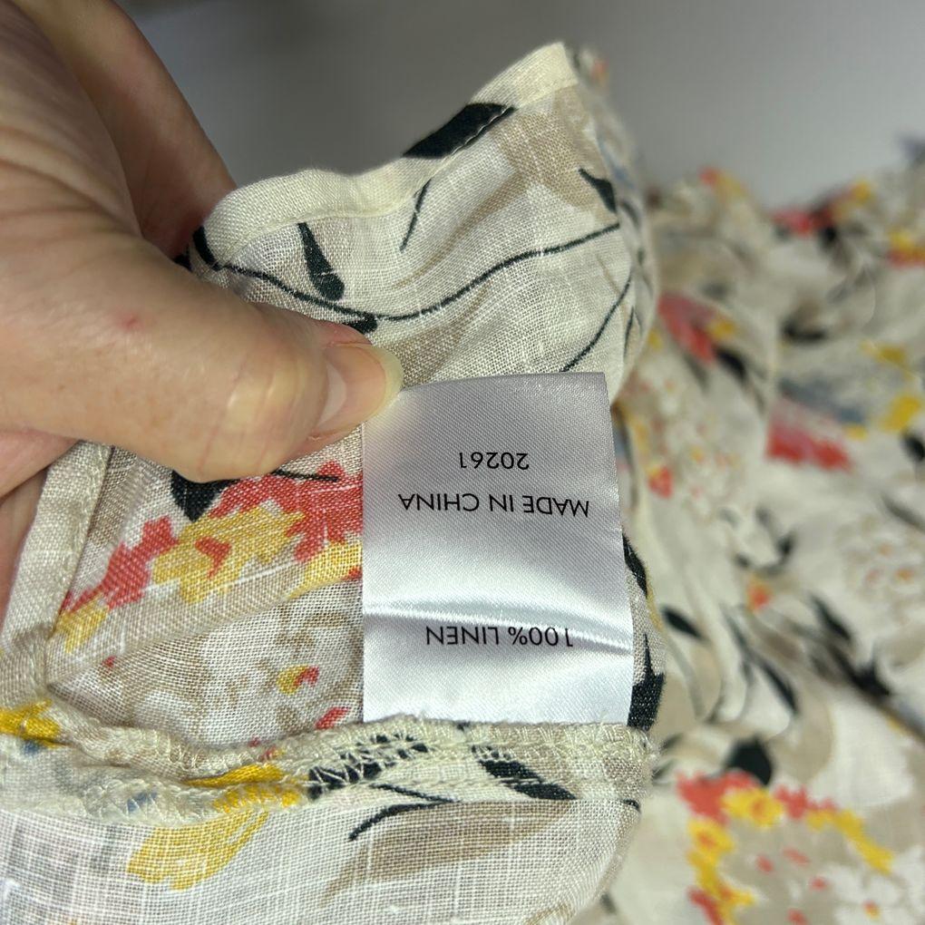Suzanne Grae Linen Multicoloured Linen Top - Size 24