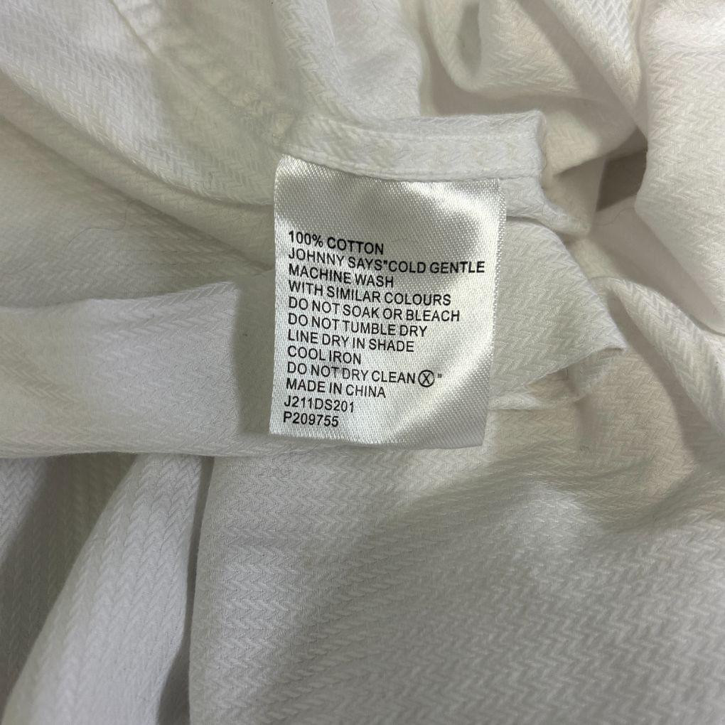 Johnny Bigg White Cotton Long Sleeve Shirt - Size 6XL