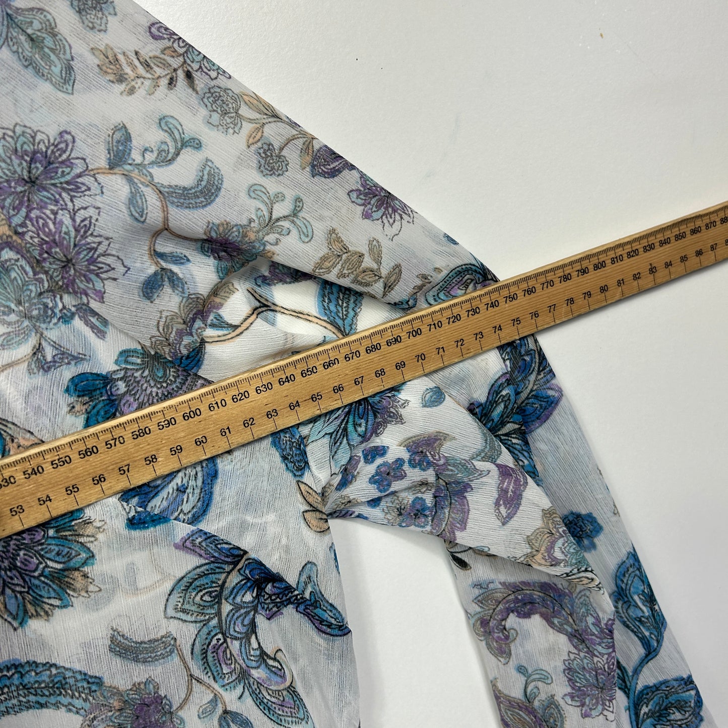 Multicoloured Sheer Floral Tunic Top - Size 16/18