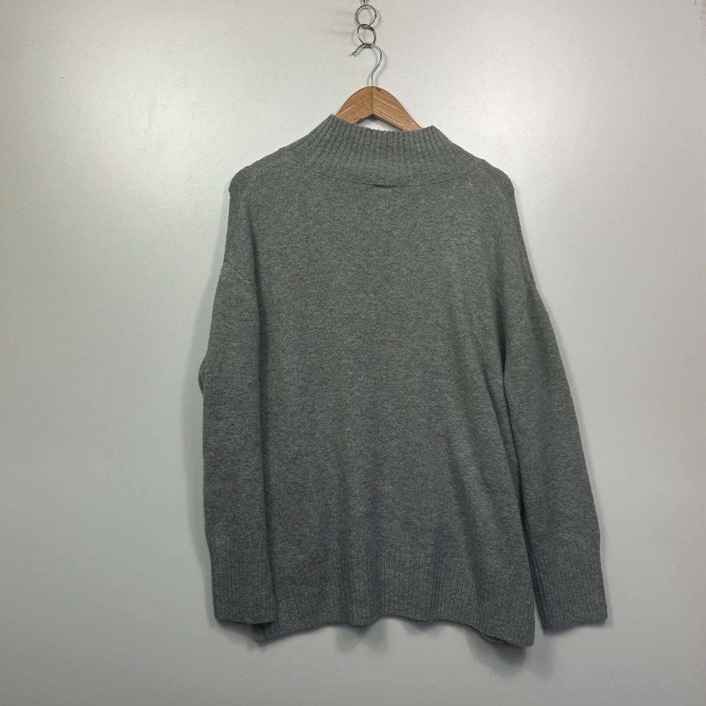 Anko Grey Marle Ribbed Knit Jumper - Size 16
