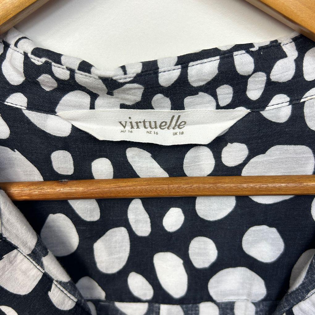 Virtuelle Black Spot Cotton Top - Size 16