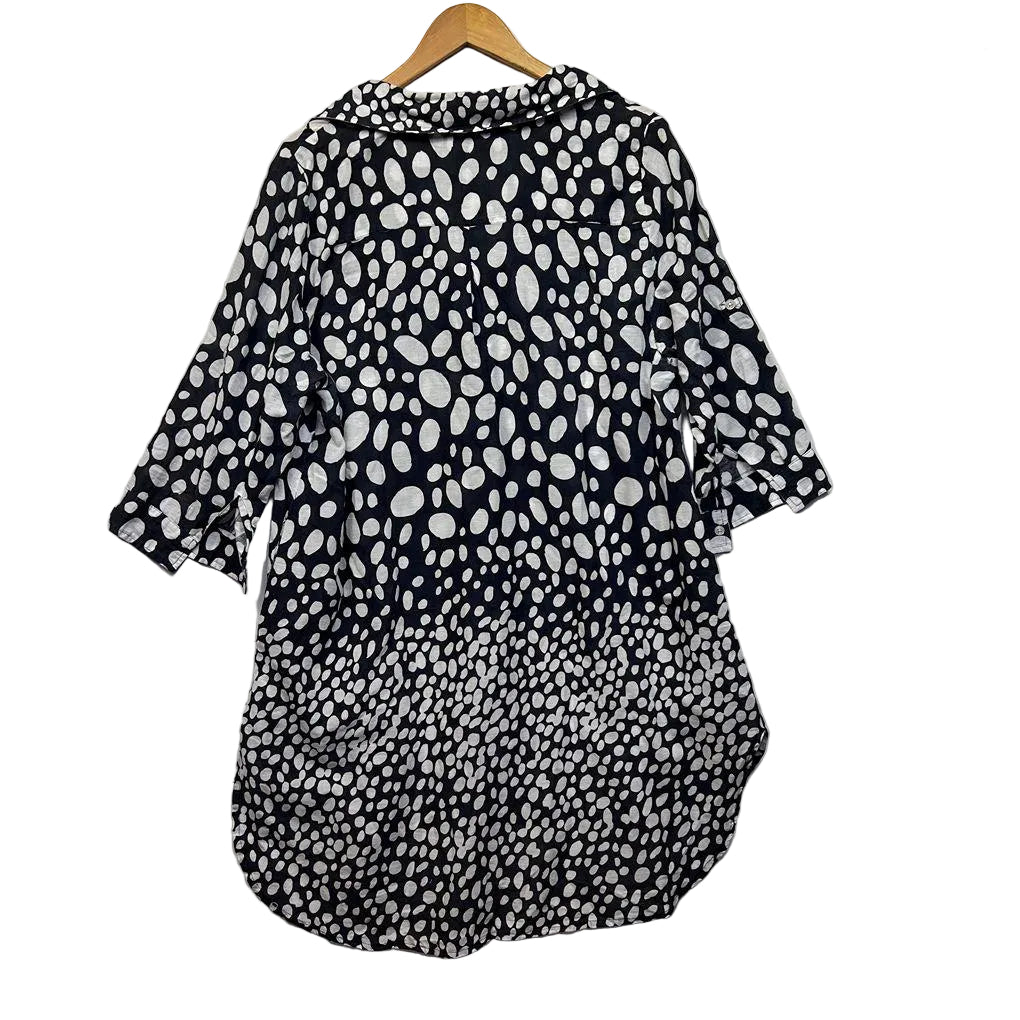 Virtuelle Black Spot Cotton Top - Size 16