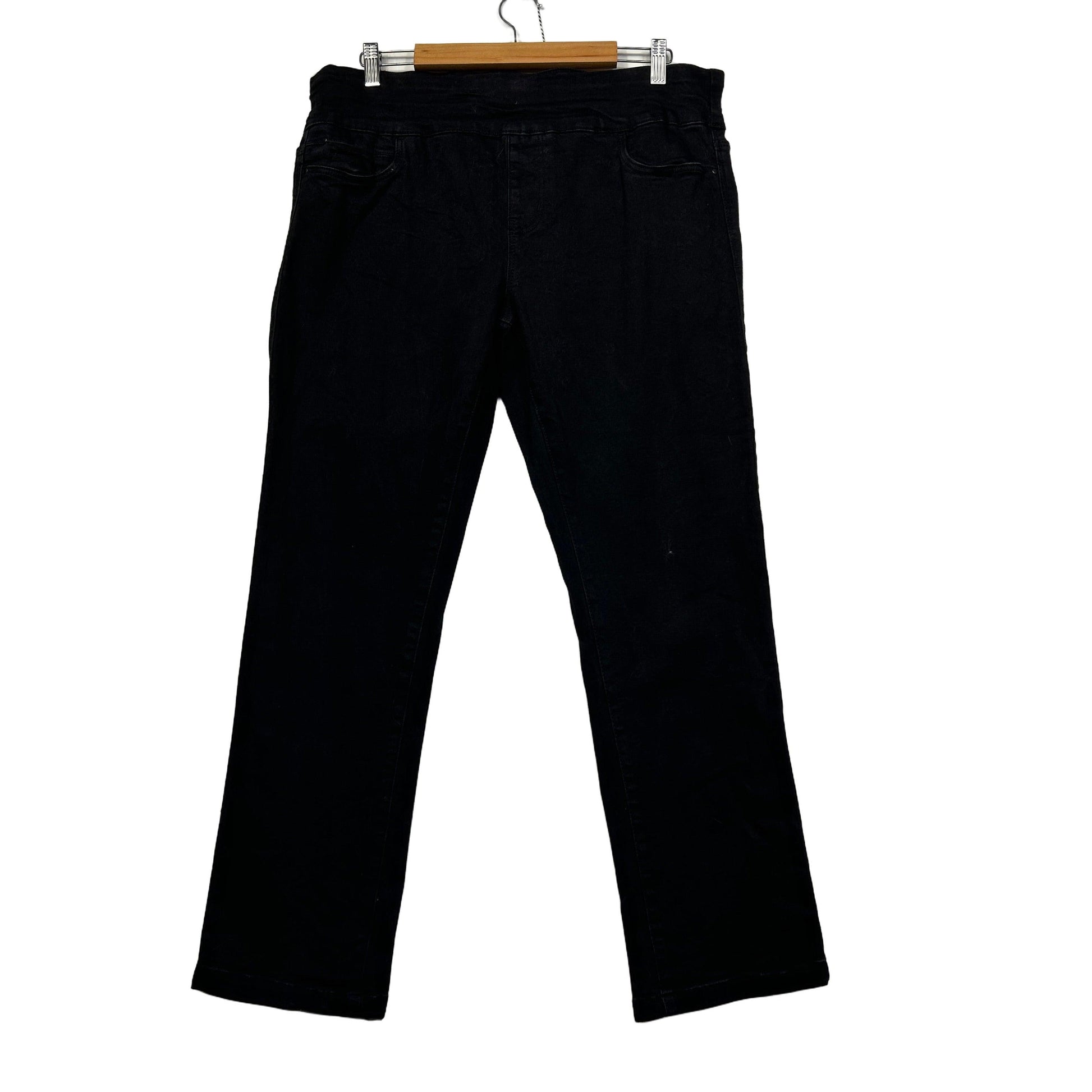 Katies Black Denim Straight Leg Pants - Size 16