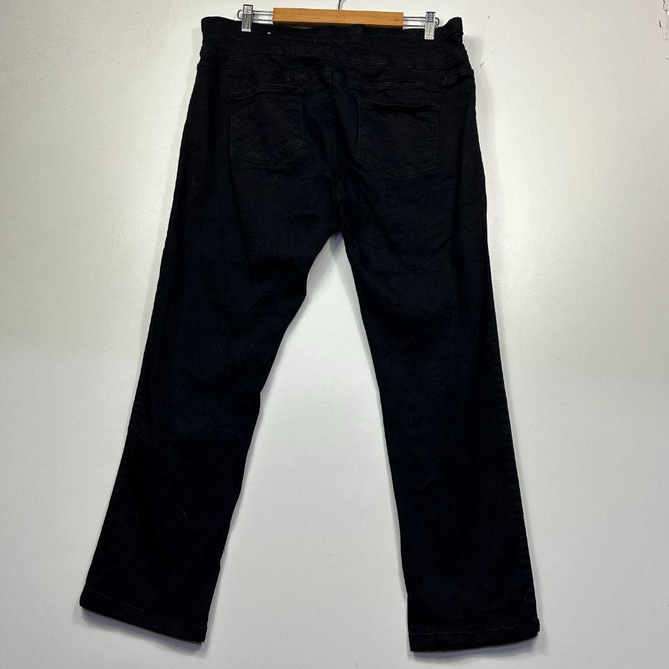 Katies Black Denim Straight Leg Pants - Size 16