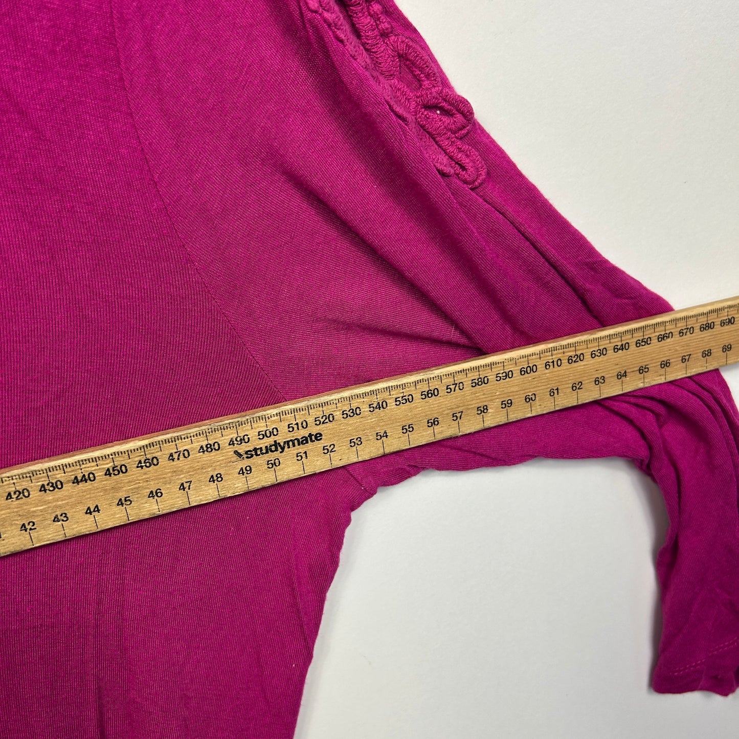 Millers Magenta Lace Detail Tunic Top - Size 16