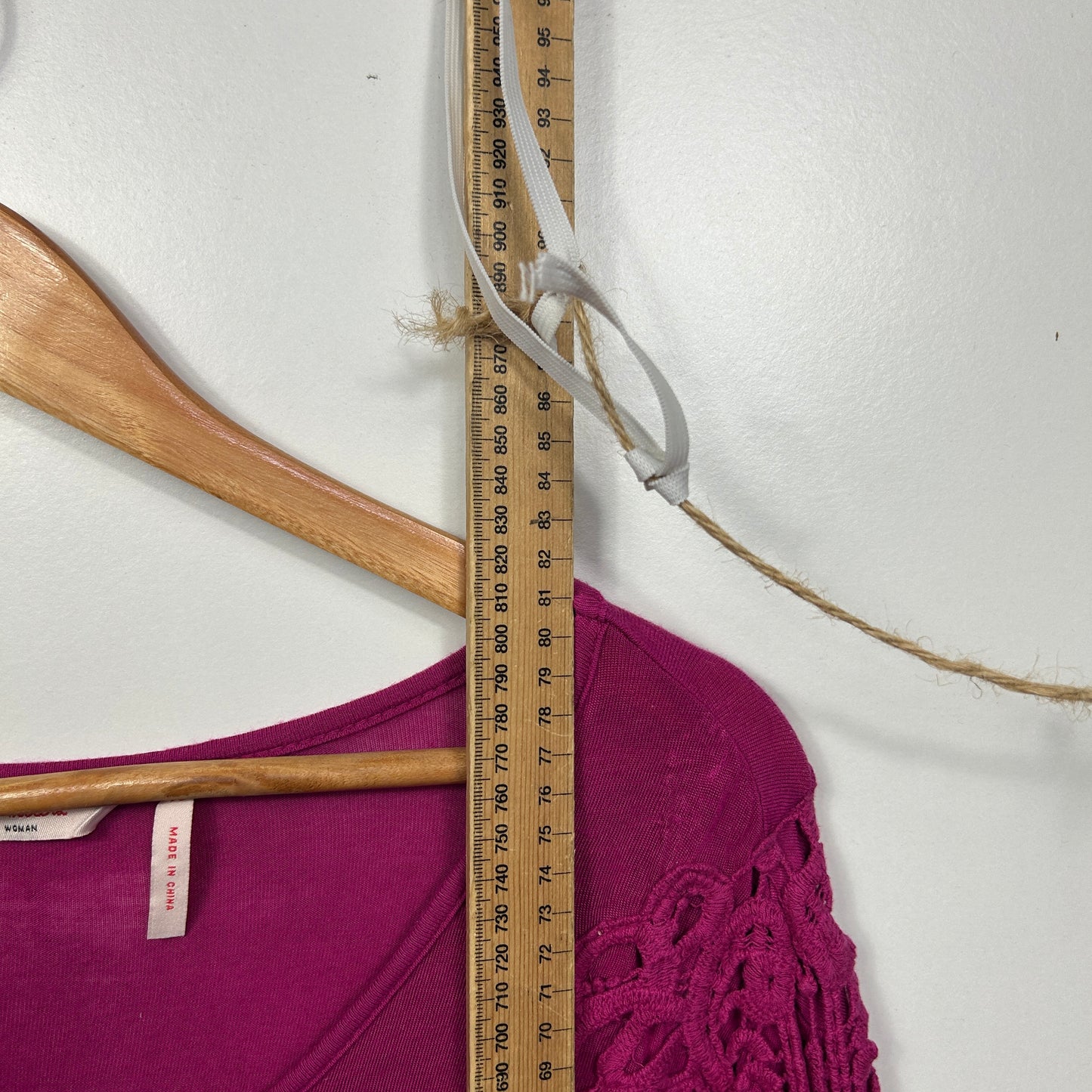 Millers Magenta Lace Detail Tunic Top - Size 16