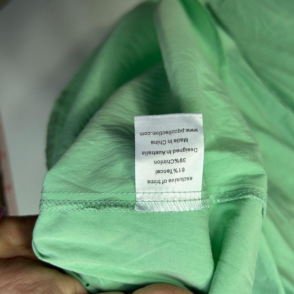 PQ Curve Collection Green Cotton Shirt - One Size 18/20/22