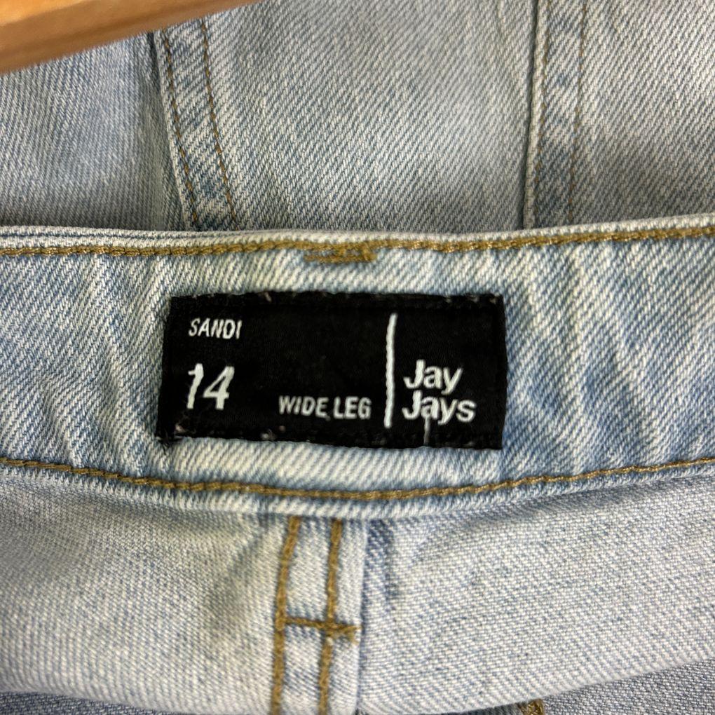 Jay Jays Sandi Wide Leg Light Wash Jeans - Size 14
