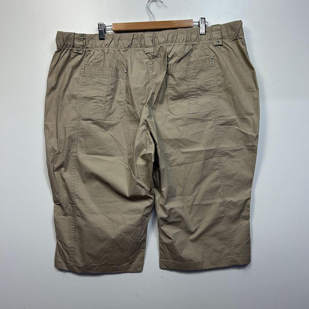 Sara Sandstone Cotton Shorts - Size 26