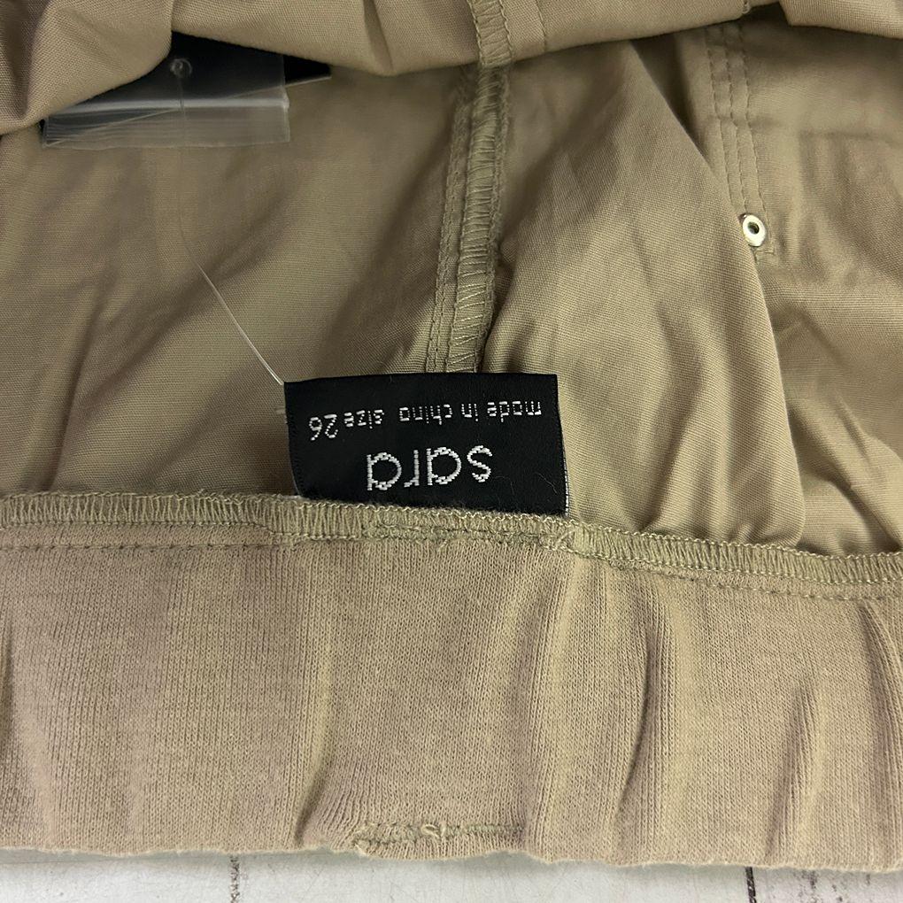 Sara Sandstone Cotton Shorts - Size 26