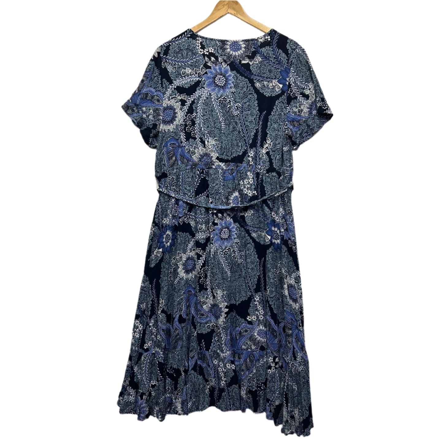 Autograph Dress Size 14 Blue Paisley Print Floral