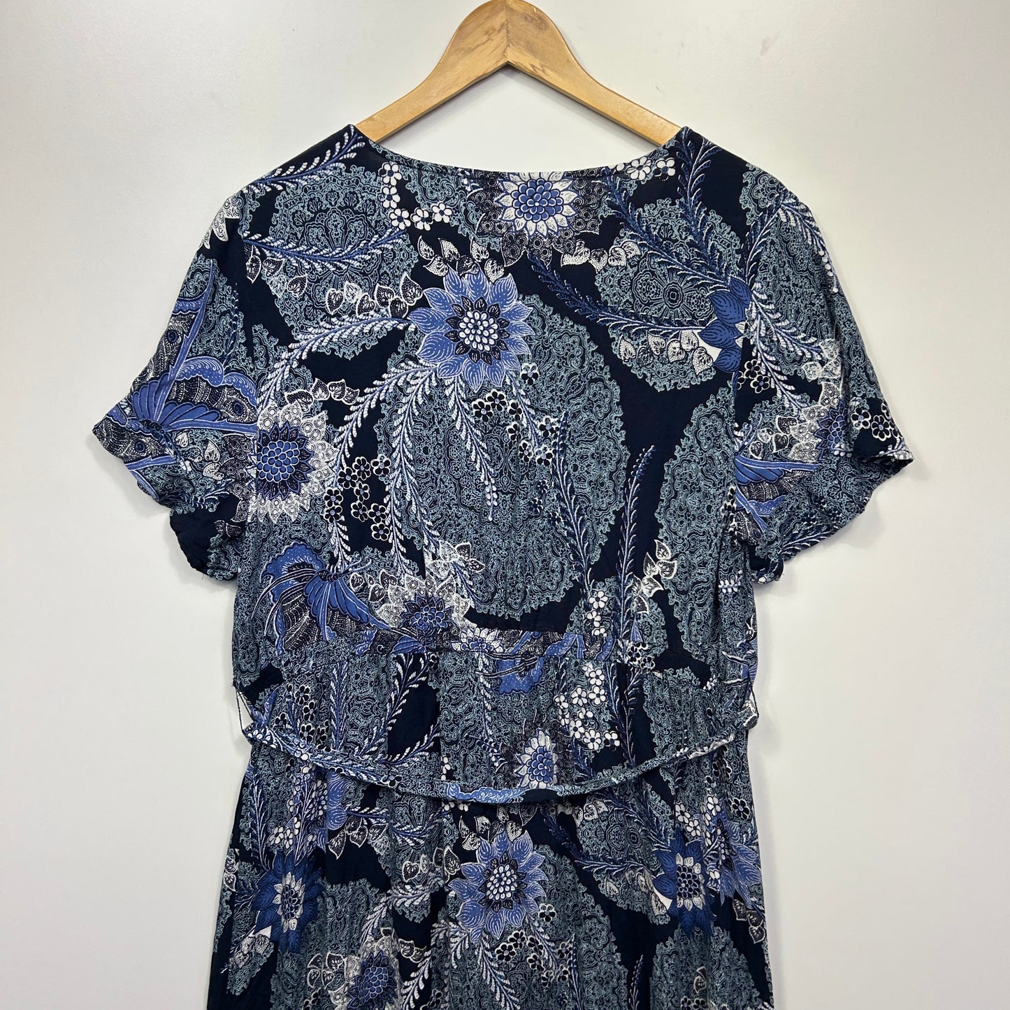 Autograph Dress Size 14 Blue Paisley Print Floral