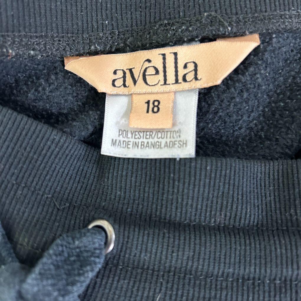 Avella Black Sweat Track Pants - Size 18