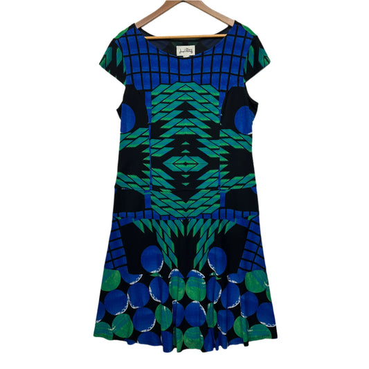 Jospeh Ribkoff Dress Size 16 18 Short Cap Sleeve Multicoloured