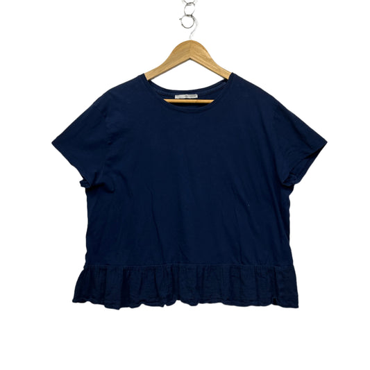 Target Cotton Top Size 18 Navy Short Sleeve