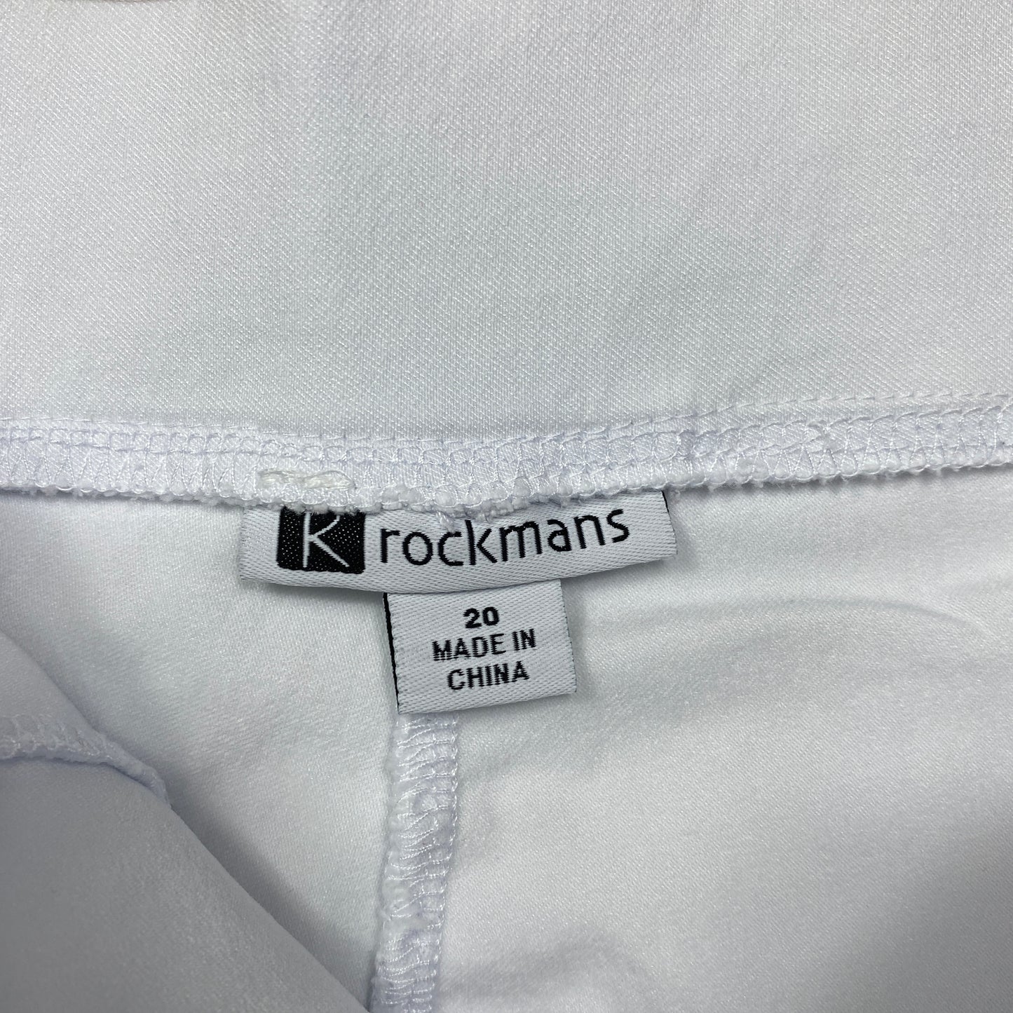 Rockmans Shorts Size 20 Plus White Pull On Viscose