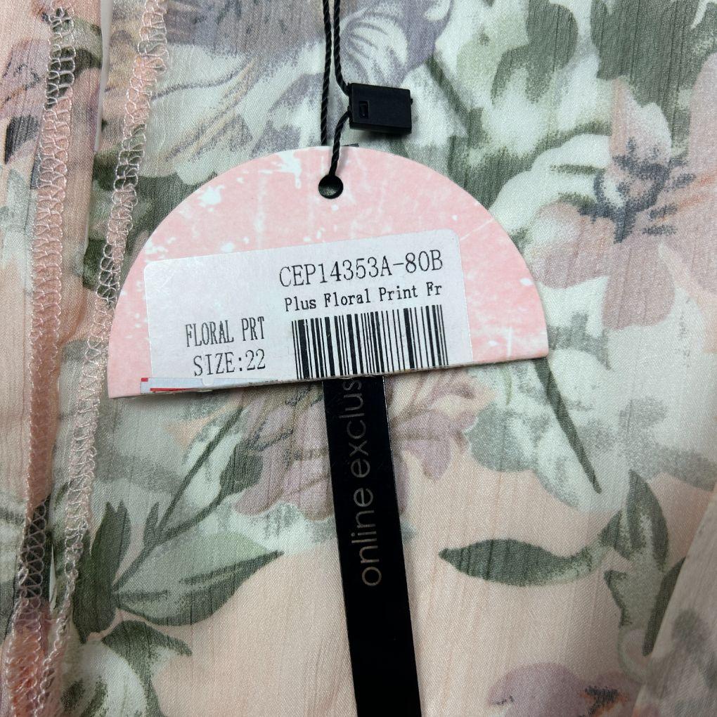 You and All Pink Floral Print Dress - Size 22