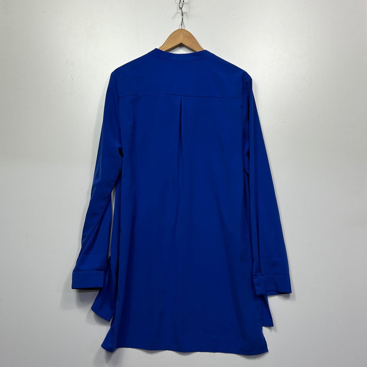 Vintage Long Tall Sally Royal Blue Button Up Tunic Top - Size 14