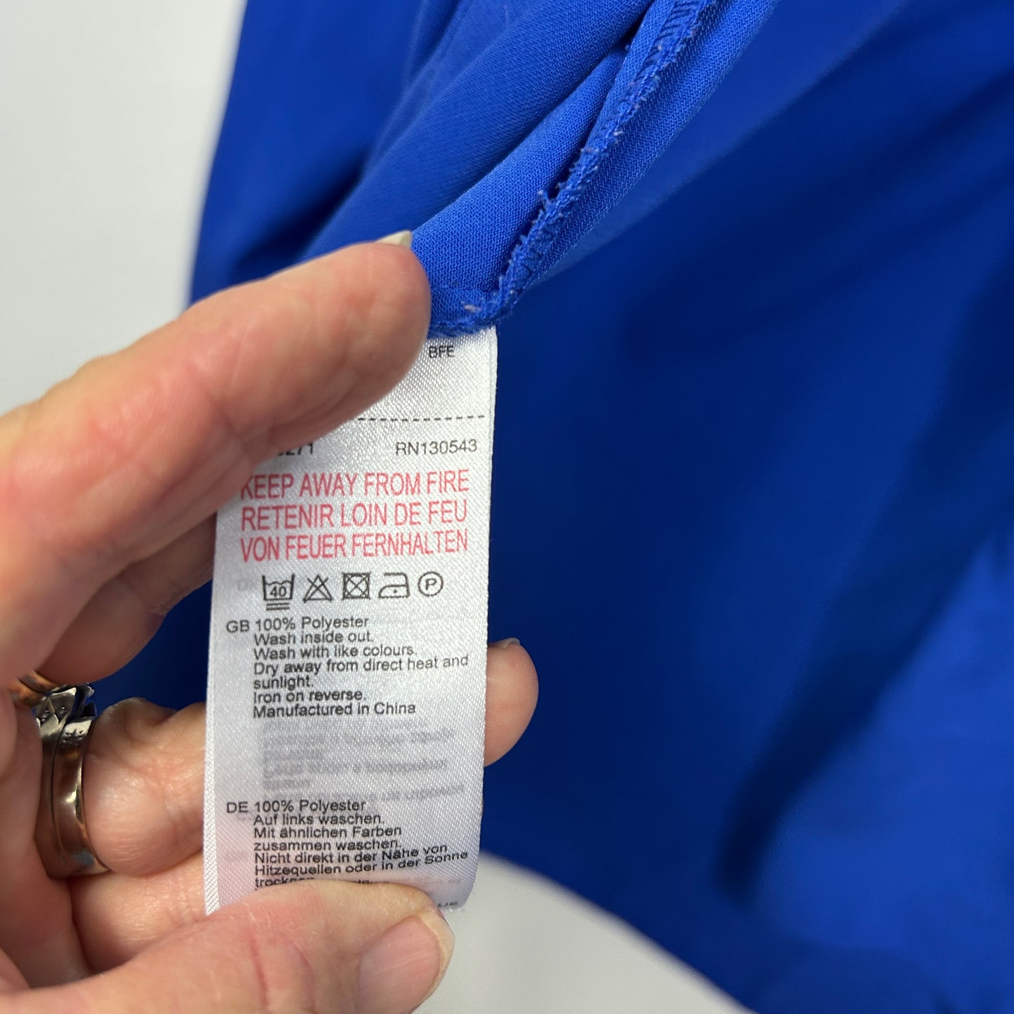 Vintage Long Tall Sally Royal Blue Button Up Tunic Top - Size 14