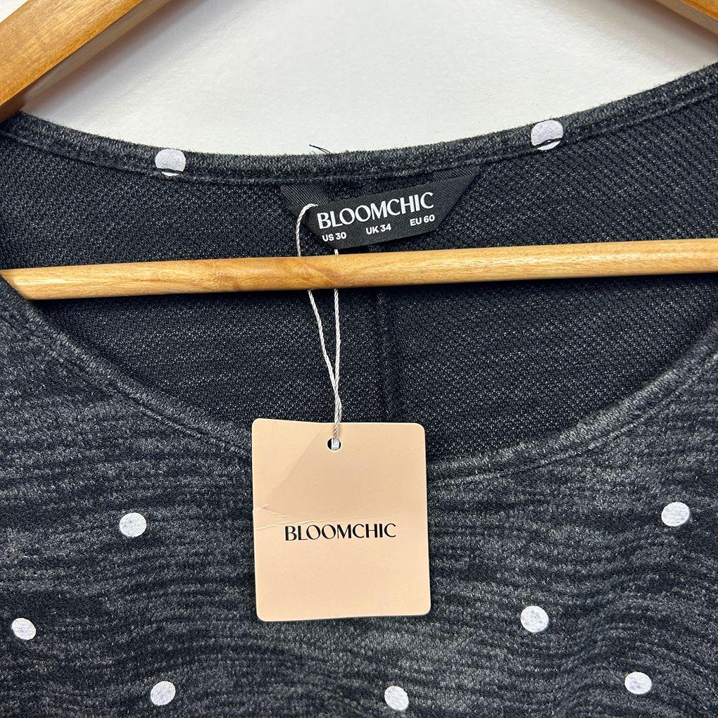Bloomchic Black Spot Top - Size 34