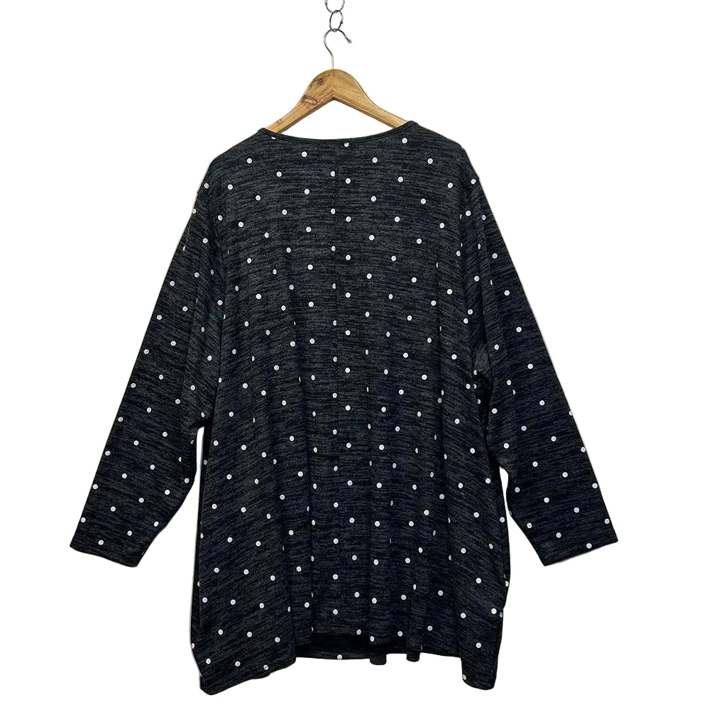 Bloomchic Black Spot Top - Size 34