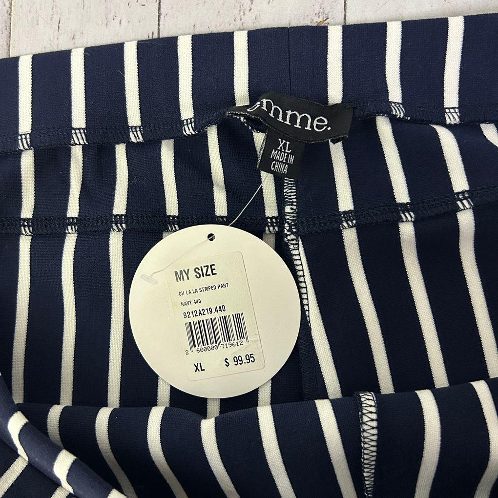 Emme Navy Striped Pants - Size 22/XL