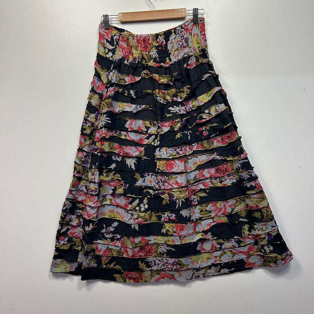 Keshet Multicoloured Cotton Skirt - Size 12/14