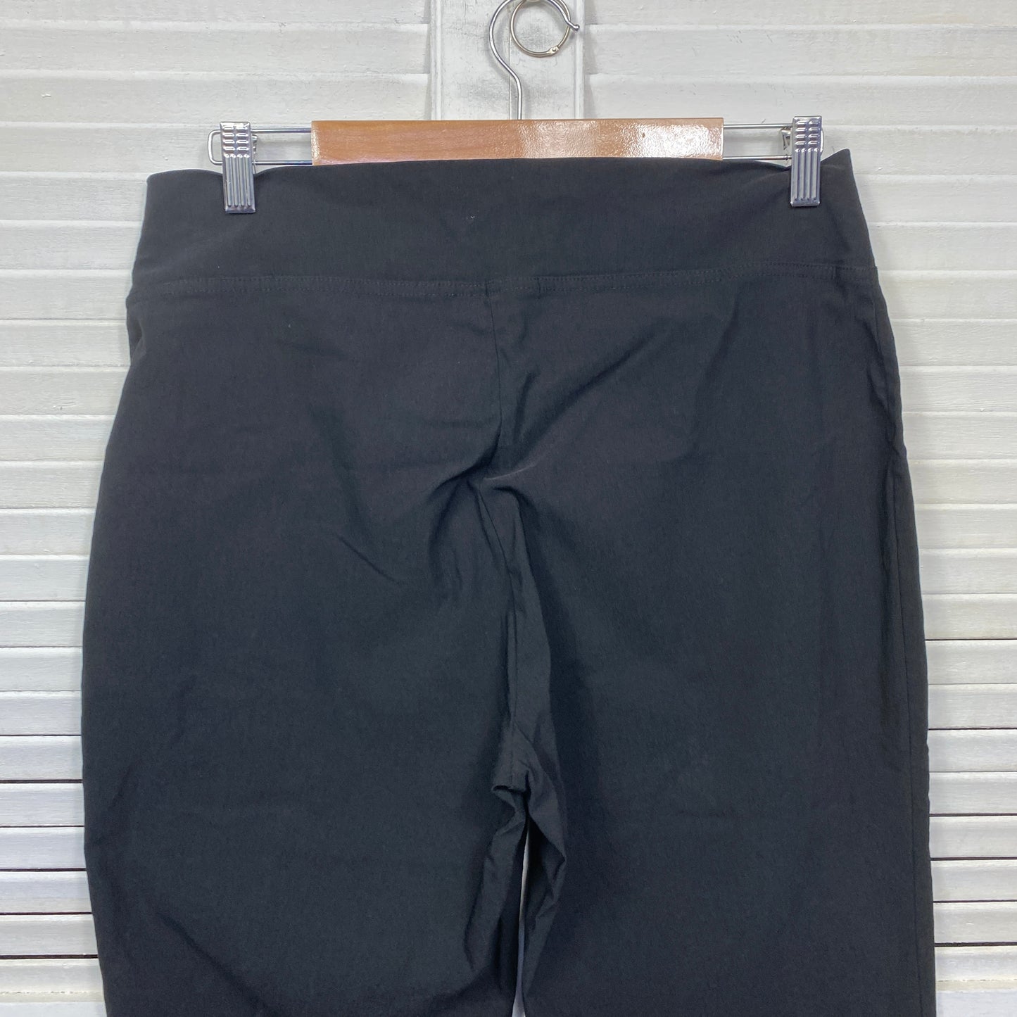 Beme Cropped Pants Size 14 Plus Black Pull On