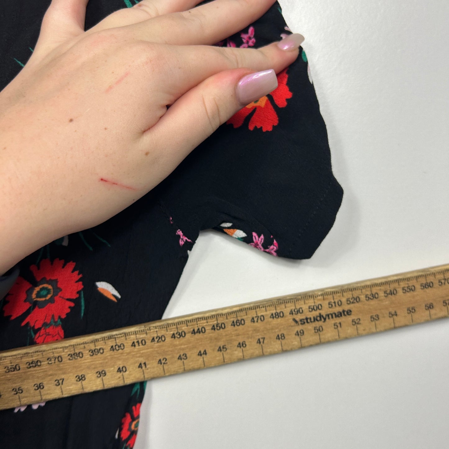 Jeanswest Black Floral Print Jumpsuit - Size 14