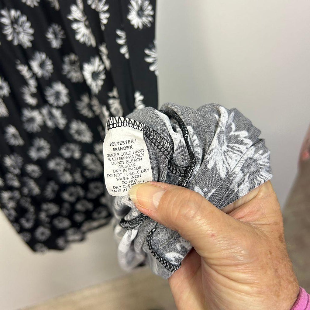 Black Floral Dress - Size 16/18?